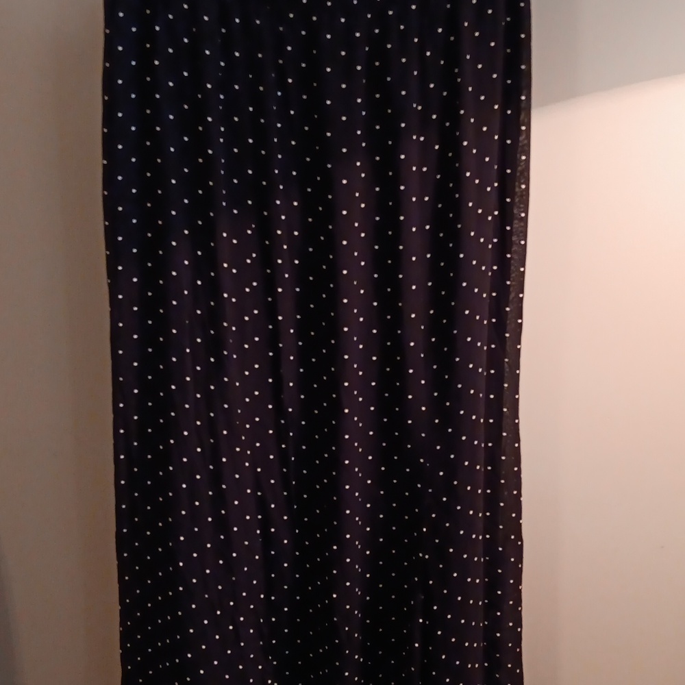 Chic Black Polka Dot Maxi Skirt